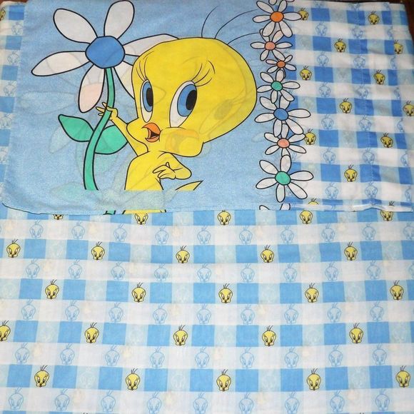 Bedding Vintage1998warner Bros Tweety Bird Sheet Set Poshmark